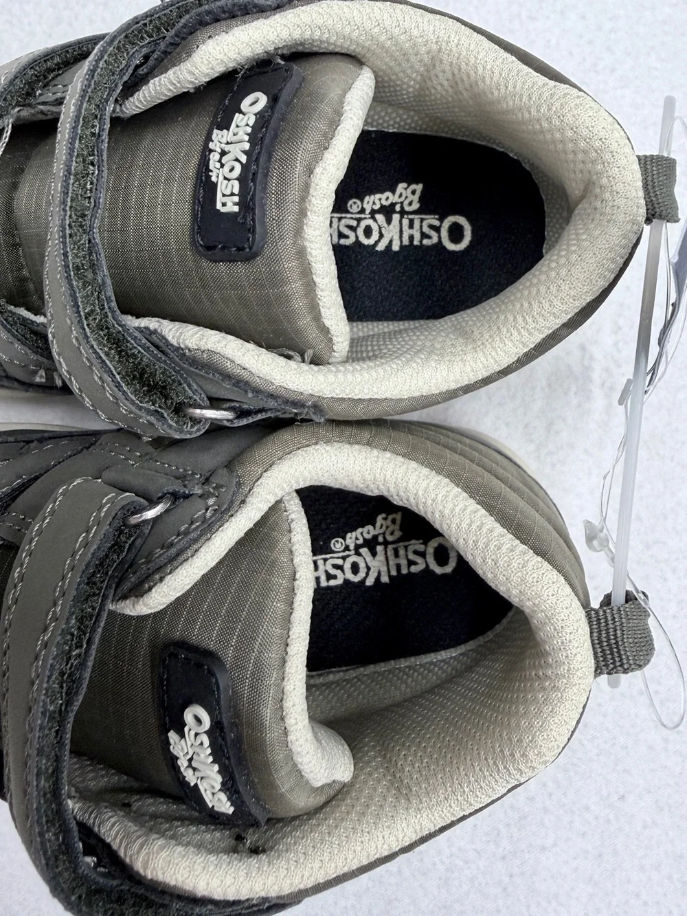 OshKosh Franki High Top Sneakers Kids 10 Gray Double Strap NWT